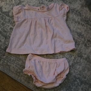 Carter's Pink Polka Dot Diaper Cover Set